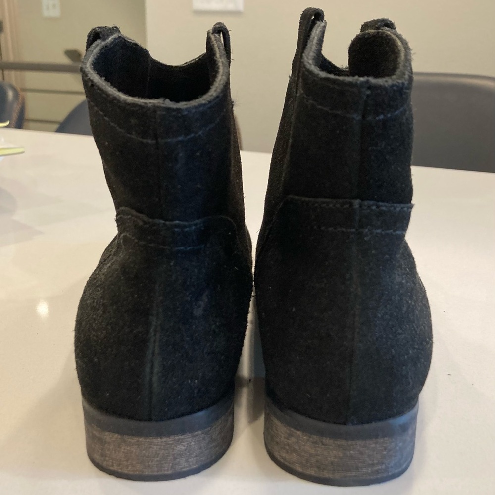 Restricted Black Suede Booties — Size 8 — New Ankle Boots